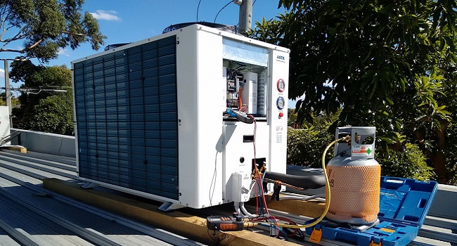 Industrial freezer condenser piping serviced by Cool First